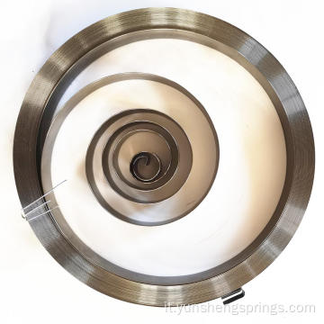 Molla a spirale piatta color acciaio naturale